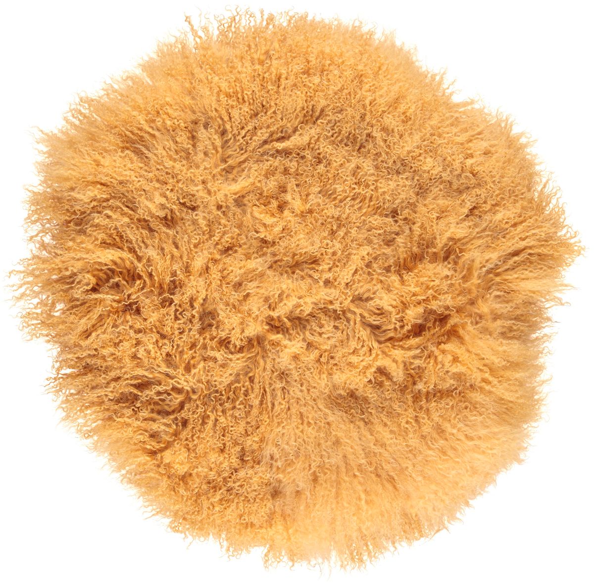 Travesseiro | Pele de cordeiro | Tibete | D45 cm | D62 cm | D38 cm