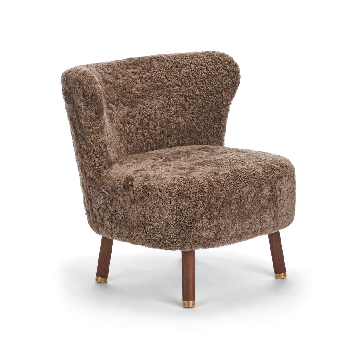 Cadeira de lounge Emil | Brass | Curto -ndado
