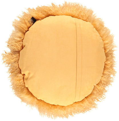 Travesseiro | Pele de cordeiro | Tibete | D45 cm | D62 cm | D38 cm