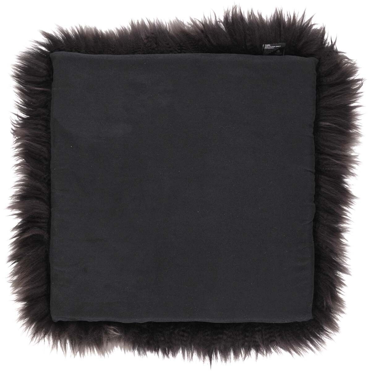 Almofada de assento com enchimento | Cabelos compridos | Nova Zelândia | 37x37cm