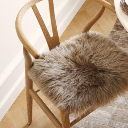 Almofada de assento com enchimento | Cabelos compridos | Nova Zelândia | 37x37cm