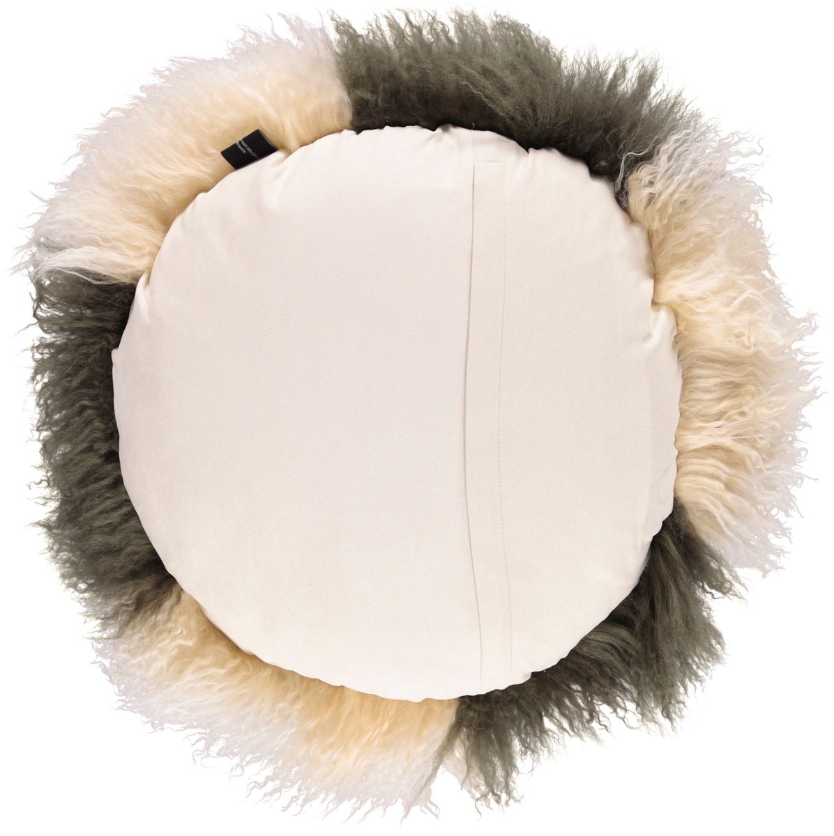 Travesseiro | Pele de cordeiro | Tibete | D45 cm | D62 cm | D38 cm