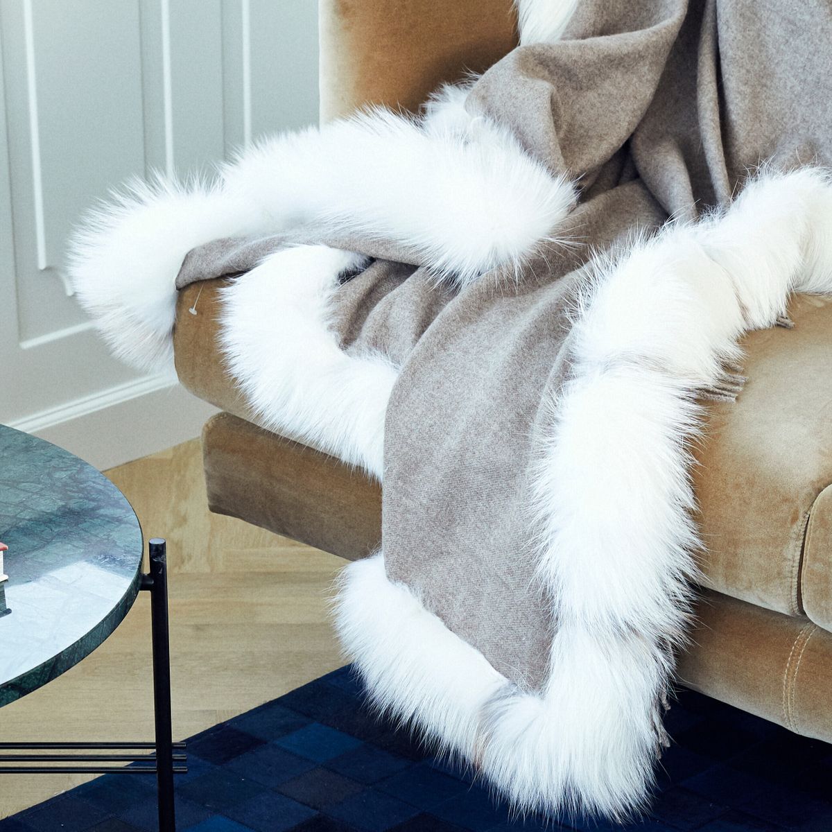 Xadrez | Caxemira, raposa | 130x200cm