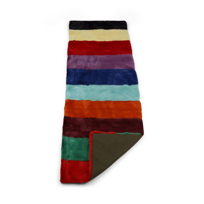 Xadrez de vison | Parte de trás da caxemira | Multicolorido Brilhante | 70x230cm