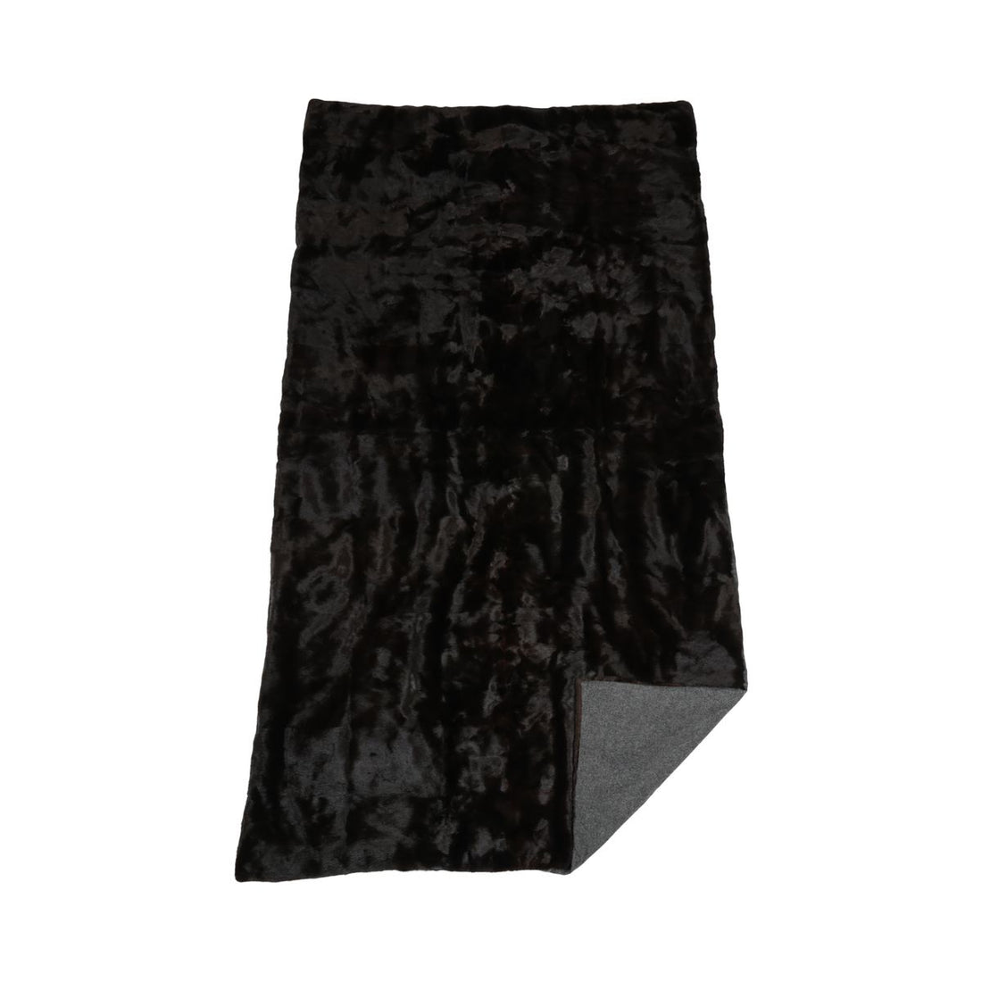 Xadrez de vison | Parte de trás da caxemira | Castanho escuro | 122x222cm