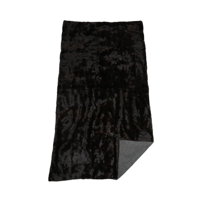 Xadrez de vison | Parte de trás da caxemira | Castanho escuro | 122x222cm