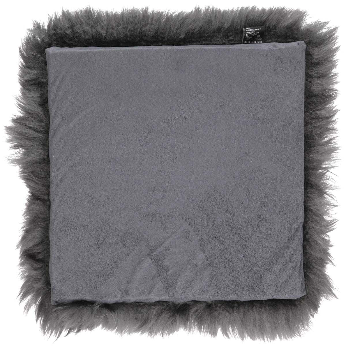 Almofada de assento com enchimento | Cabelos compridos | Nova Zelândia | 37x37cm