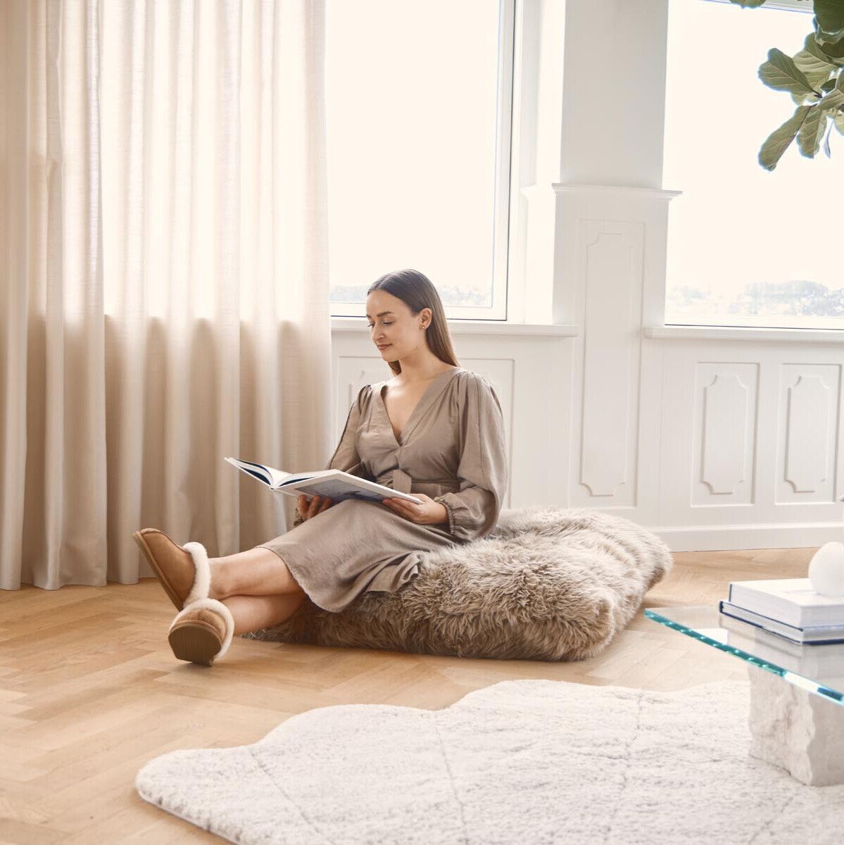 Almofada Maxi Flutuante | Cabelos compridos | Nova Zelândia | Dupla Face | 90x90cm