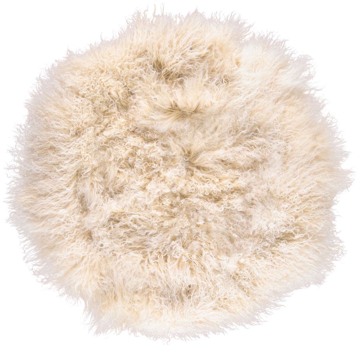 Travesseiro | Pele de cordeiro | Tibete | D45 cm | D62 cm | D38 cm