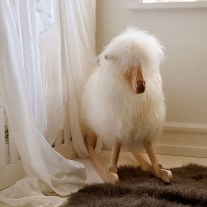 Manray Povl Kjer Design | Pele de cordeiro de pêlo comprido | Grande C85xL25xA60 cm