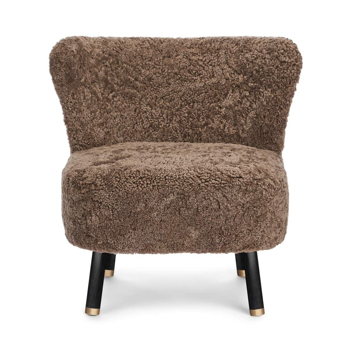 Cadeira de lounge Emil | Brass | Curto -ndado