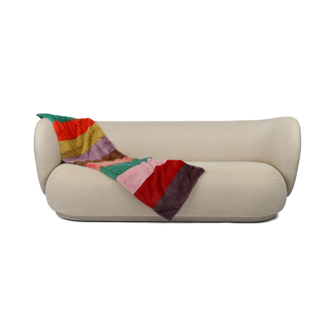 Xadrez de vison | Suporte de caxemira | Multicolorido (cores claras) | 52x156cm