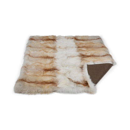 Tapete premium de raposa | Parte de trás da caxemira | Ouro claro | 150x150cm