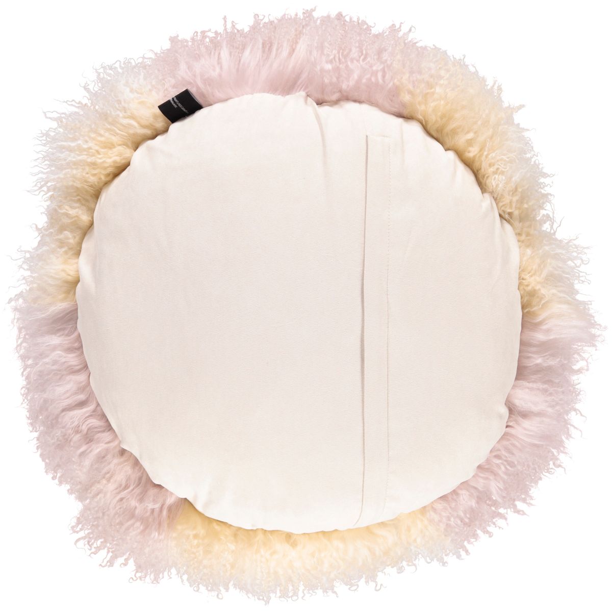 Travesseiro | Pele de cordeiro | Tibete | D45 cm | D62 cm | D38 cm