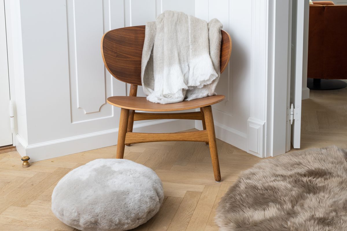 Carpete de pele de cordeiro Ø180 cm | Ø250 cm