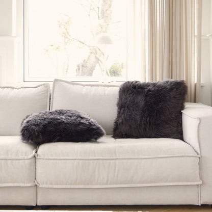 Almofada de pele de cordeiro | Cabelos compridos | Nova Zelândia | 50x50cm