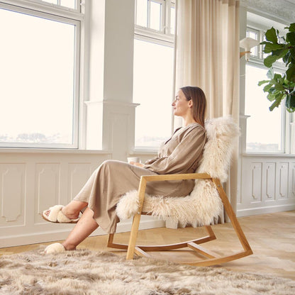 Cadeira de balanço com capa tibetana