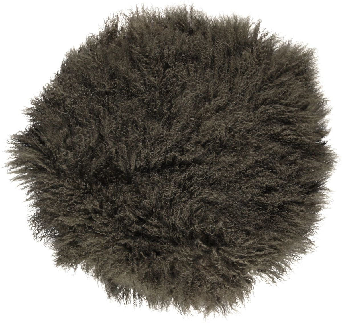 Travesseiro | Pele de cordeiro | Tibete | D45 cm | D62 cm | D38 cm
