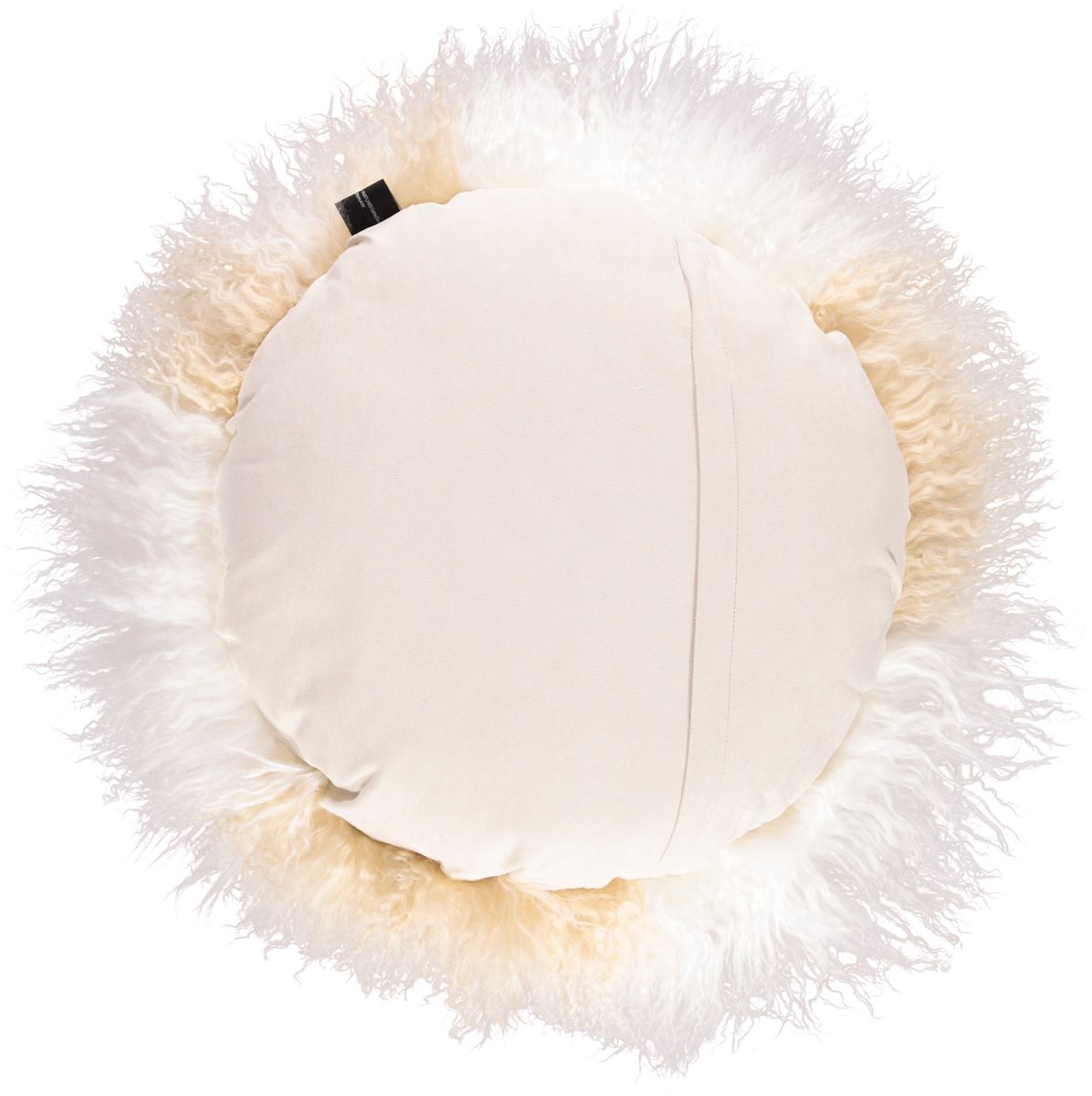 Travesseiro | Pele de cordeiro | Tibete | D45 cm | D62 cm | D38 cm