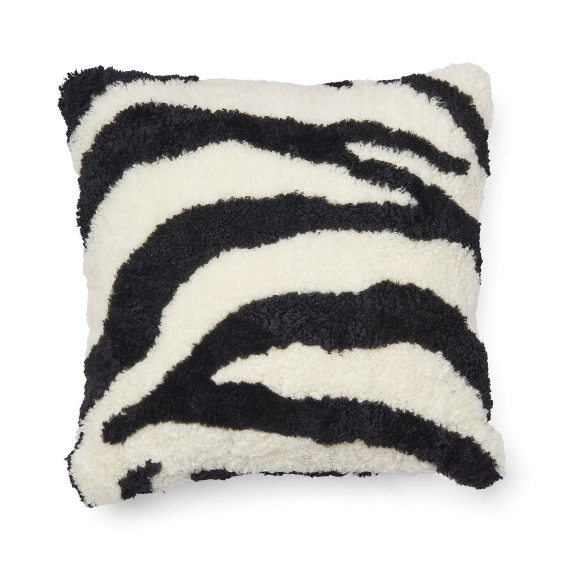 Almofada de pele de cordeiro zebra | Pêlo curto | Nova Zelândia | Dupla Face | 60x60cm