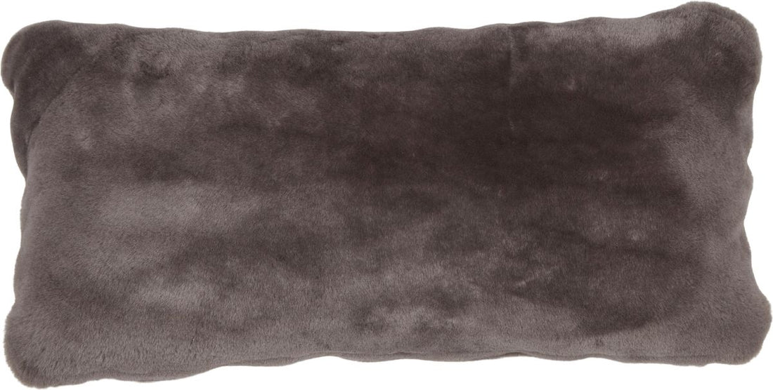 Almofada de pele de cordeiro | Mocassim | Dupla Face | 28x56cm
