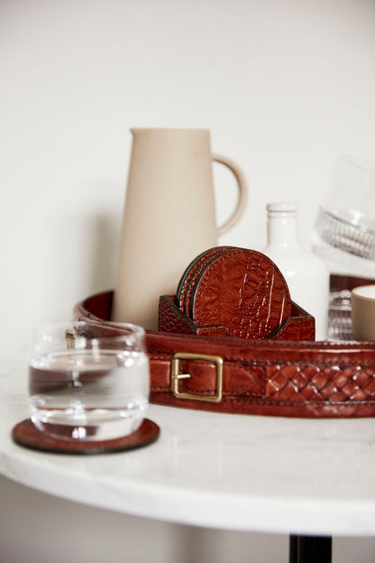 Coaster Croco | Couro de bezerro