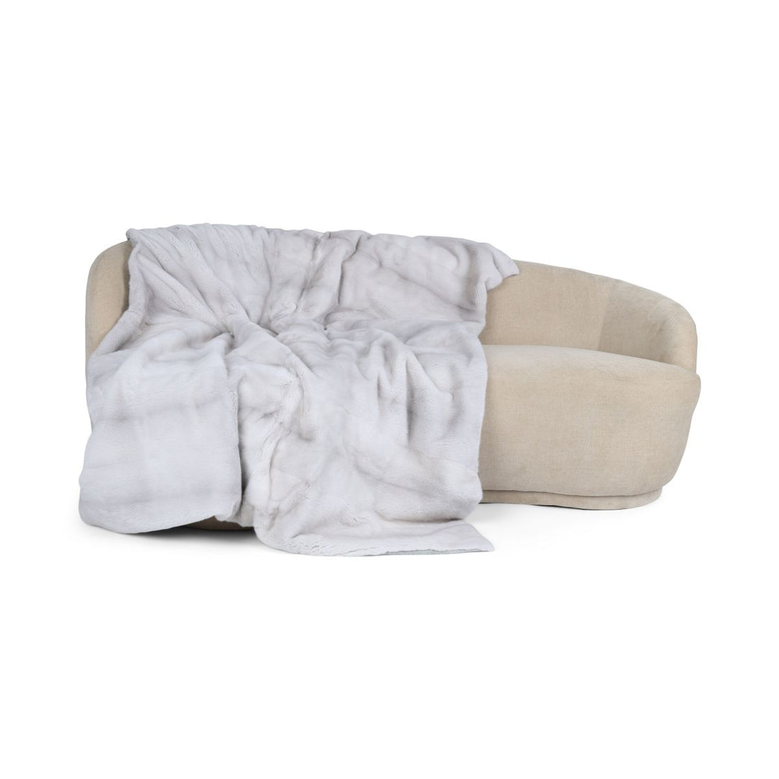 Xadrez de vison | Parte de trás da caxemira | Cruz Pérola | 180x130cm