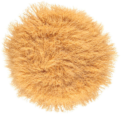 Travesseiro | Pele de cordeiro | Tibete | D45 cm | D62 cm | D38 cm