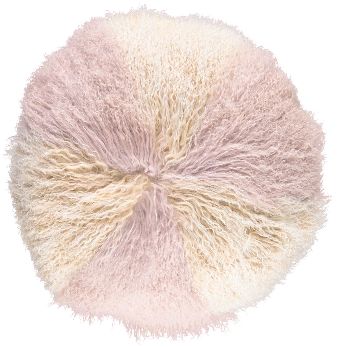 Almofada de pele de cordeiro | Encaracolado | Tibete | Ø45cm, Ø62cm e Ø38cm