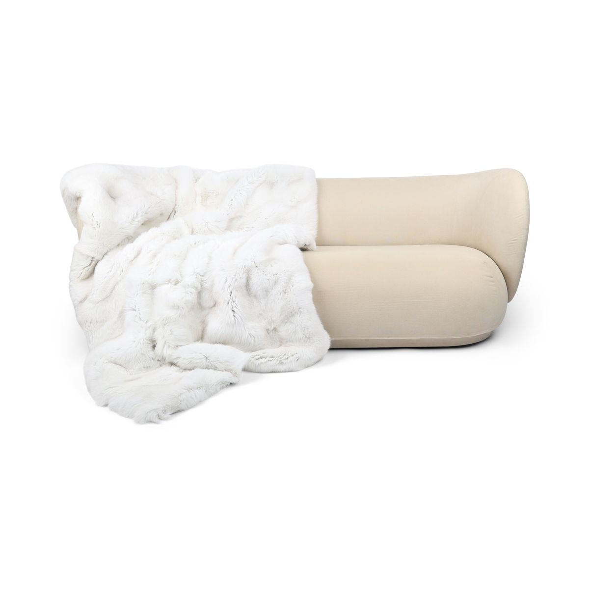 Tapete premium de raposa | Parte de trás da caxemira | Raposa Ártica/Mármore | 140x200cm