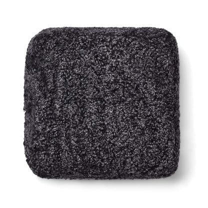 PUF | Pele de cordeiro | Cabelo curto | Nova Zelândia | 40x40x13 cm
