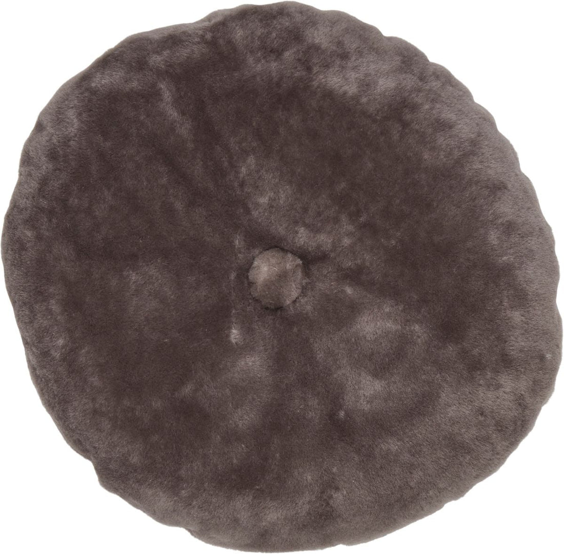 Almofada de pele de cordeiro | Mocassim | Dupla Face | Ø45cm