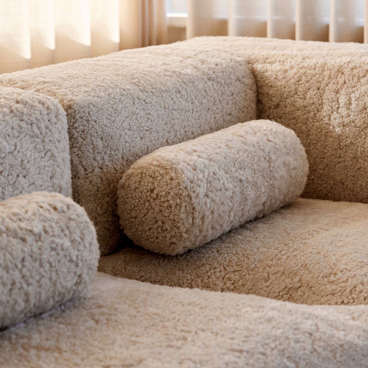 Almofada de reforço | Pêlo curto | Nova Zelândia | Ø20xL52 cm