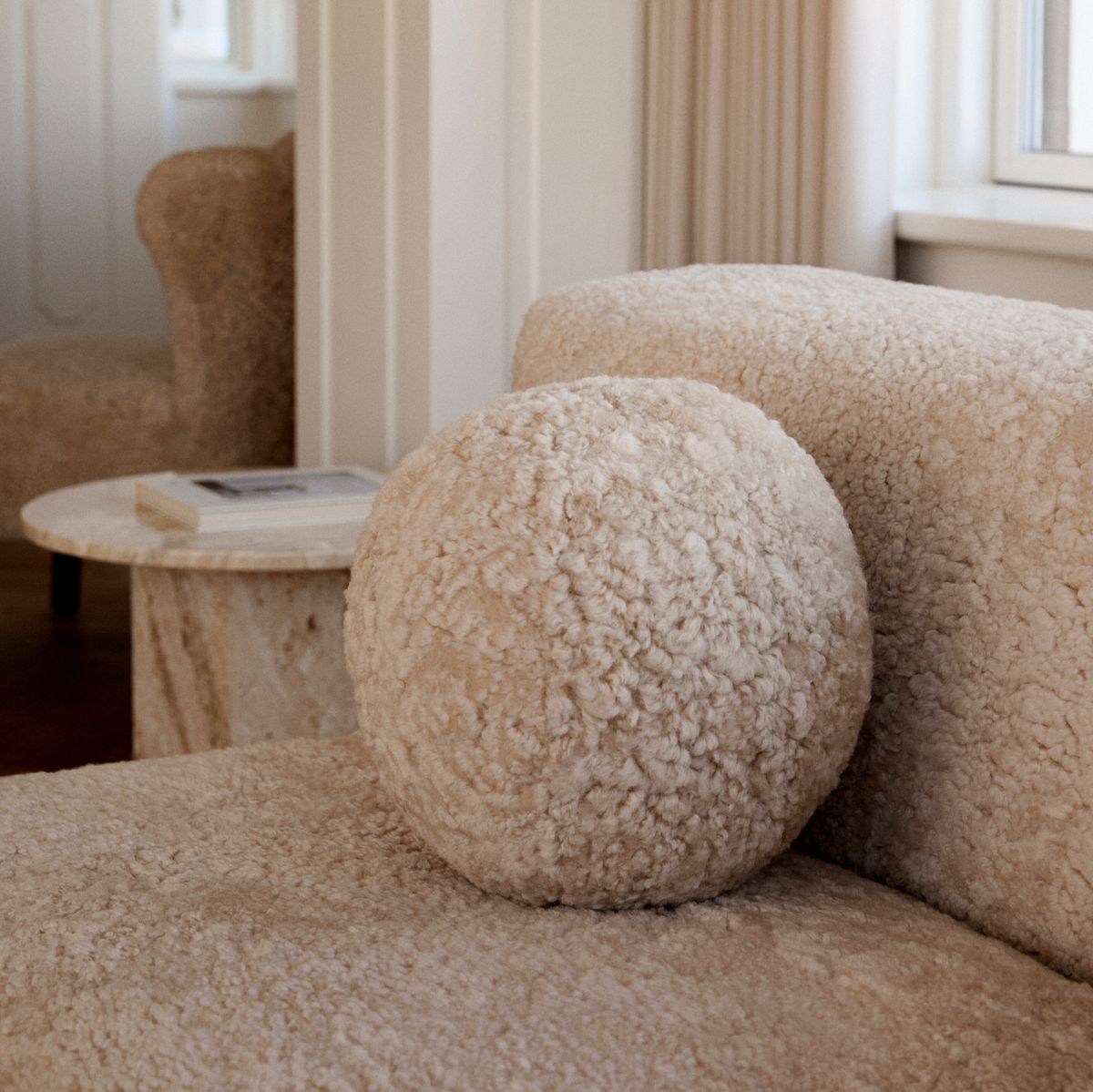 Almofada Angelita | Pêlo curto | Nova Zelândia | Ø25/30/35cm