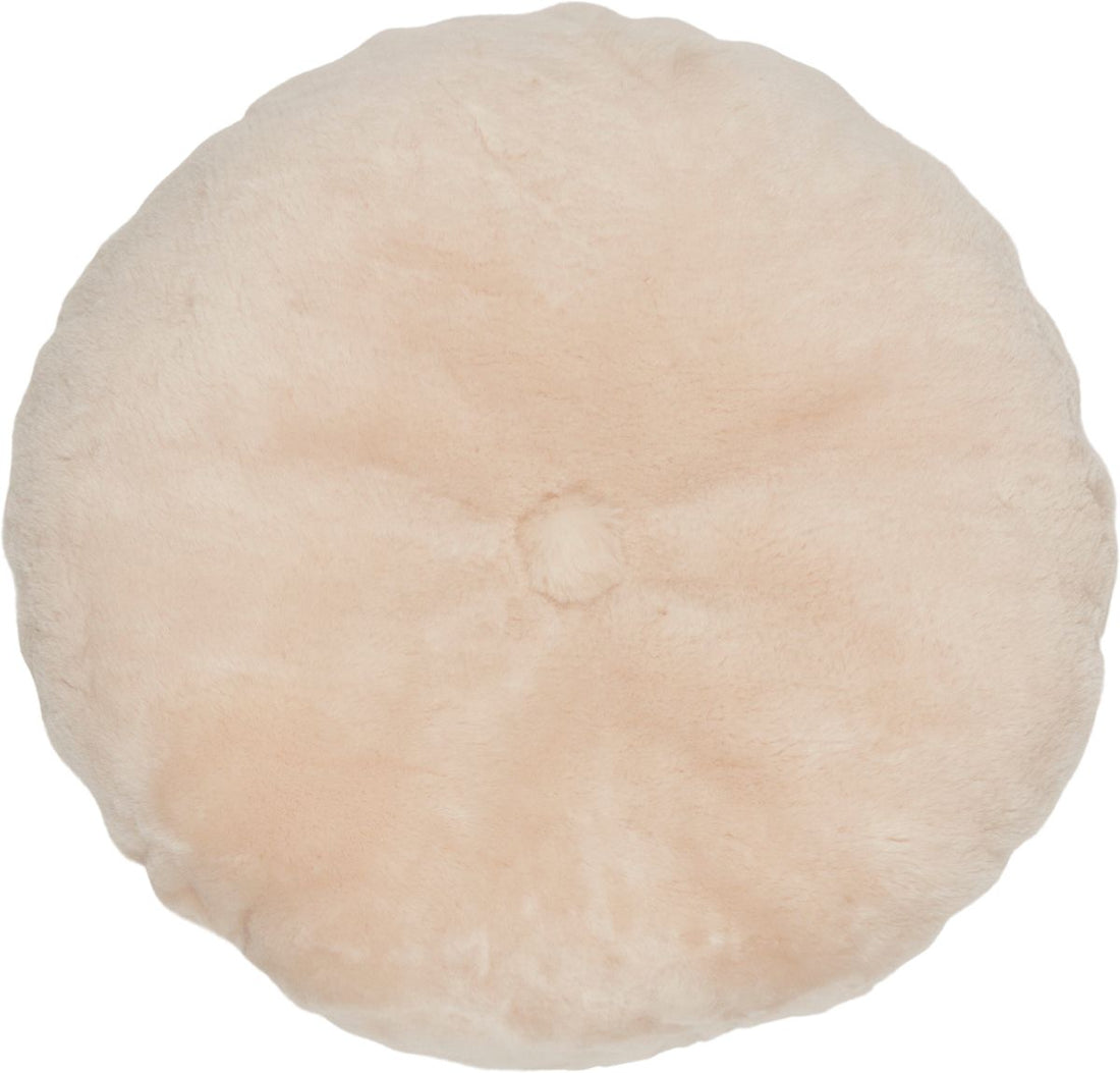Almofada de pele de cordeiro | Mocassim | Dupla Face | Ø45cm