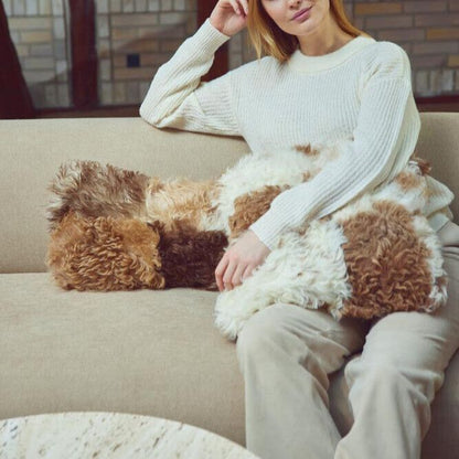 Almofada de pele de cordeiro | Toscana | Dupla face