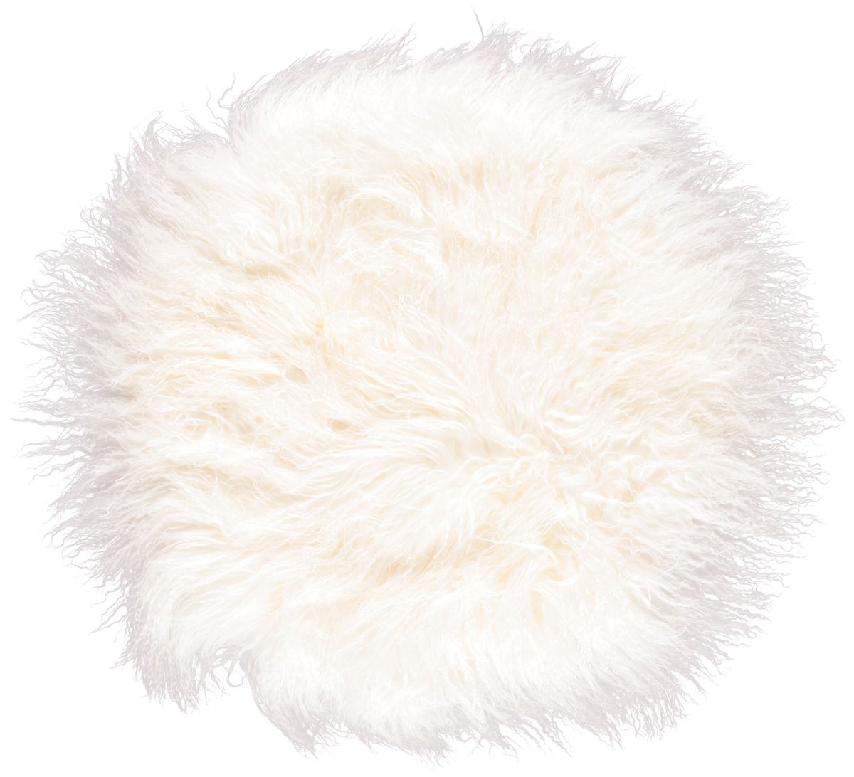 Travesseiro | Pele de cordeiro | Tibete | D45 cm | D62 cm | D38 cm