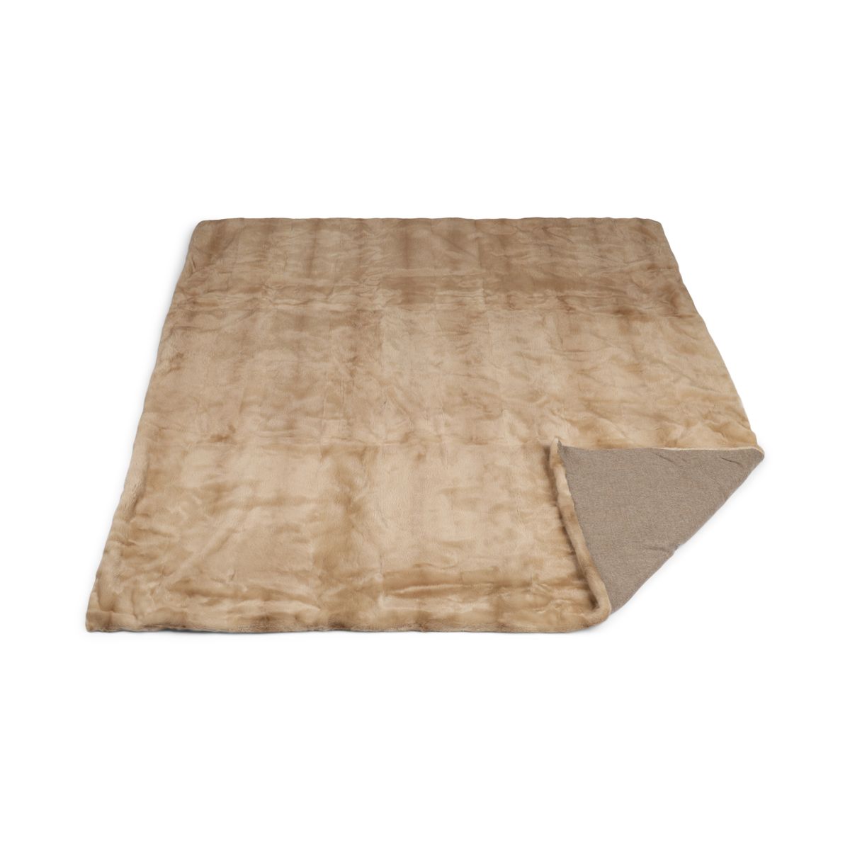 Xadrez de vison | Parte de trás da caxemira | Palomino | 165x200cm