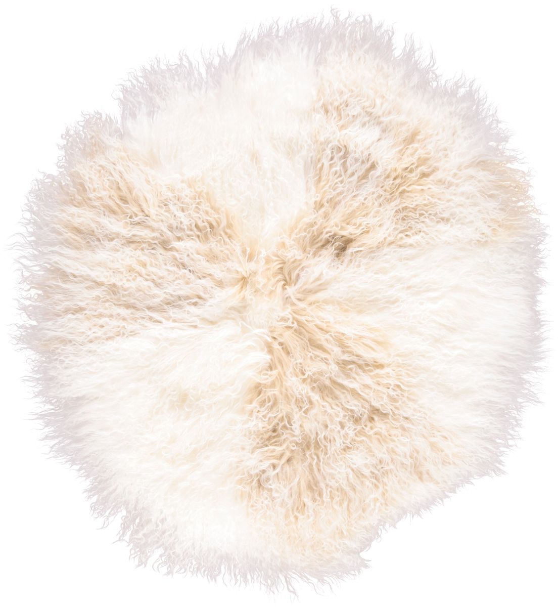 Travesseiro | Pele de cordeiro | Tibete | D45 cm | D62 cm | D38 cm