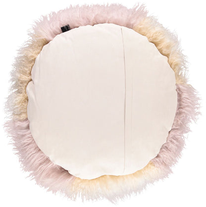 Travesseiro | Pele de cordeiro | Tibete | D45 cm | D62 cm | D38 cm