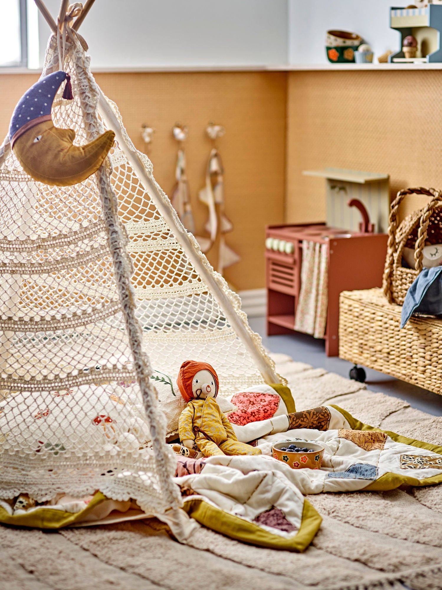 Bloomingville Mini Herle Toy Tipi, natureza, algodão