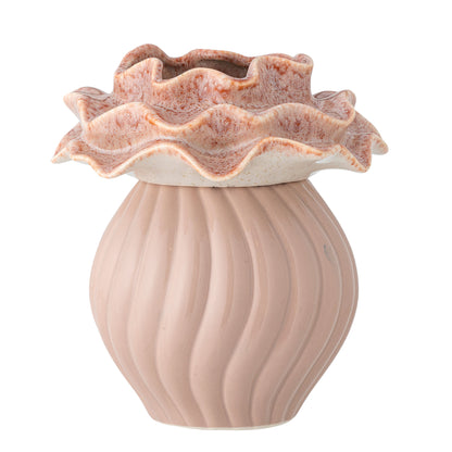 Vaso de Petalia Bloomingville, Rosa, grés