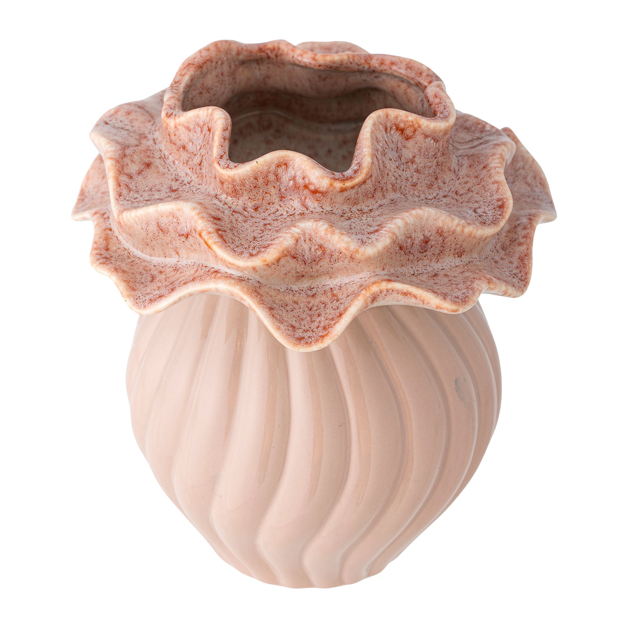Vaso de Petalia Bloomingville, Rosa, grés