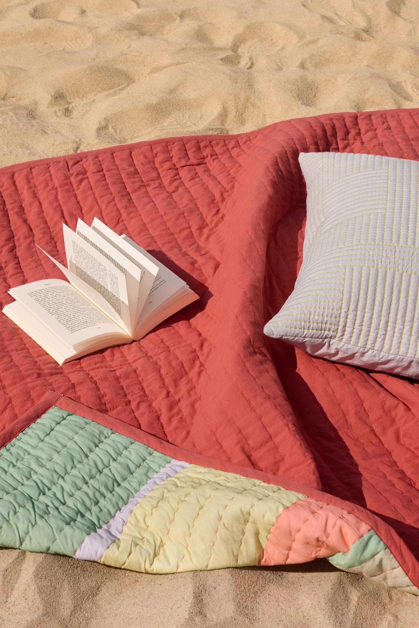 Hübsch Pavilion Bloco xadrez coral/multicolor