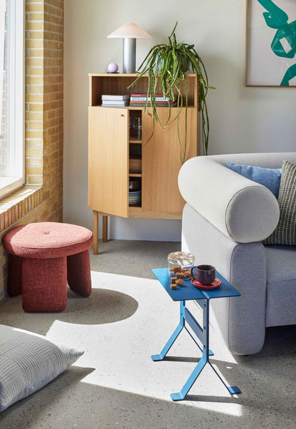 Hübsch rocco puf vermelho