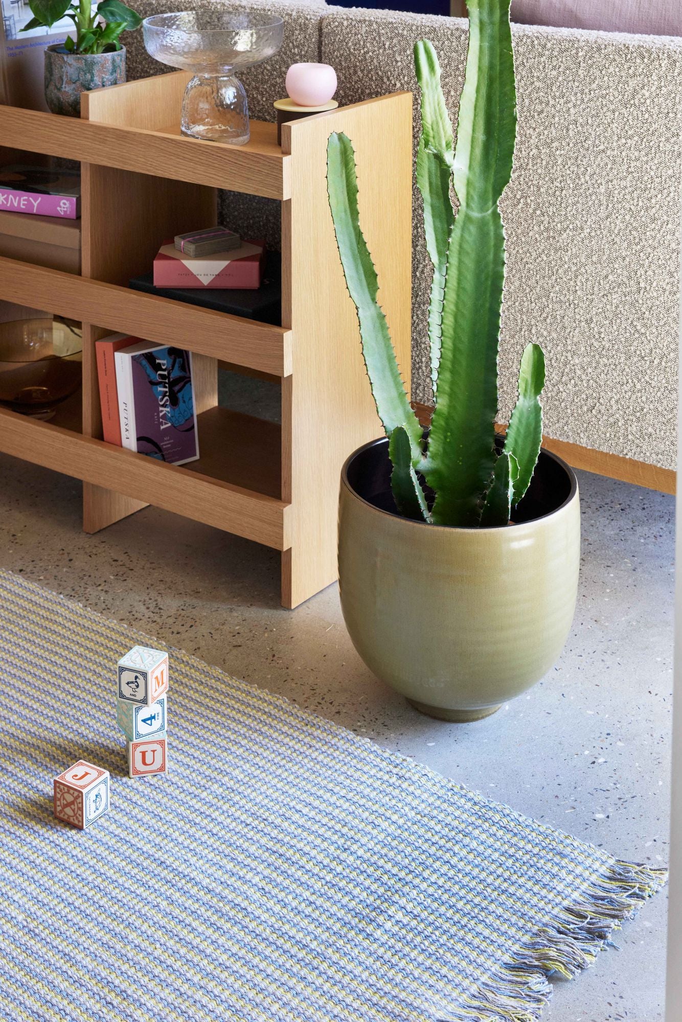 Hübsch Yuka Potte Green (conjunto de 2)