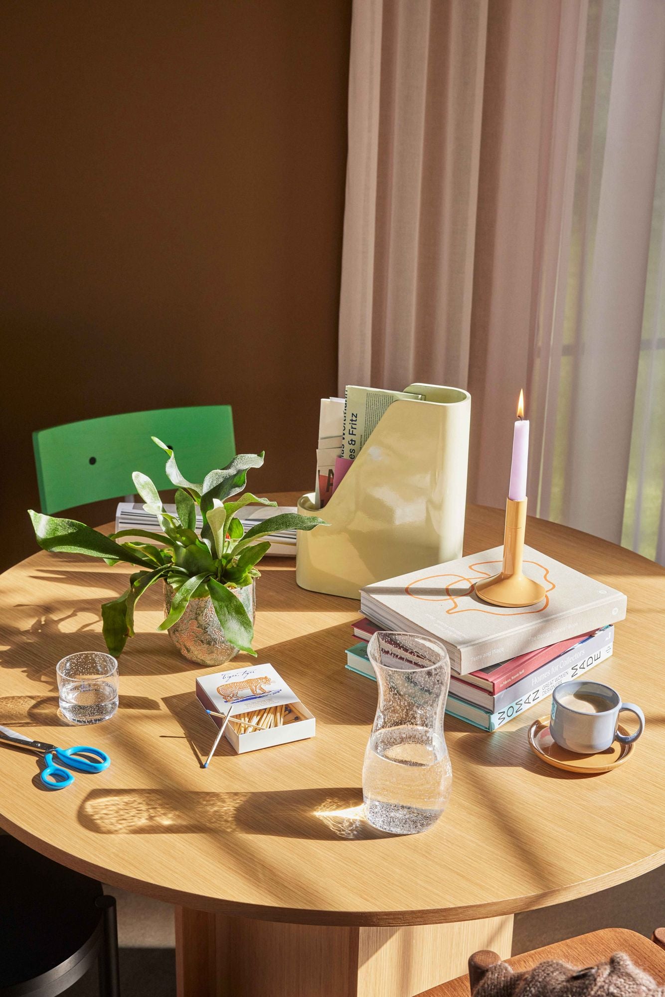 Hübsch Normu Potte Brown/Green (conjunto de 2)