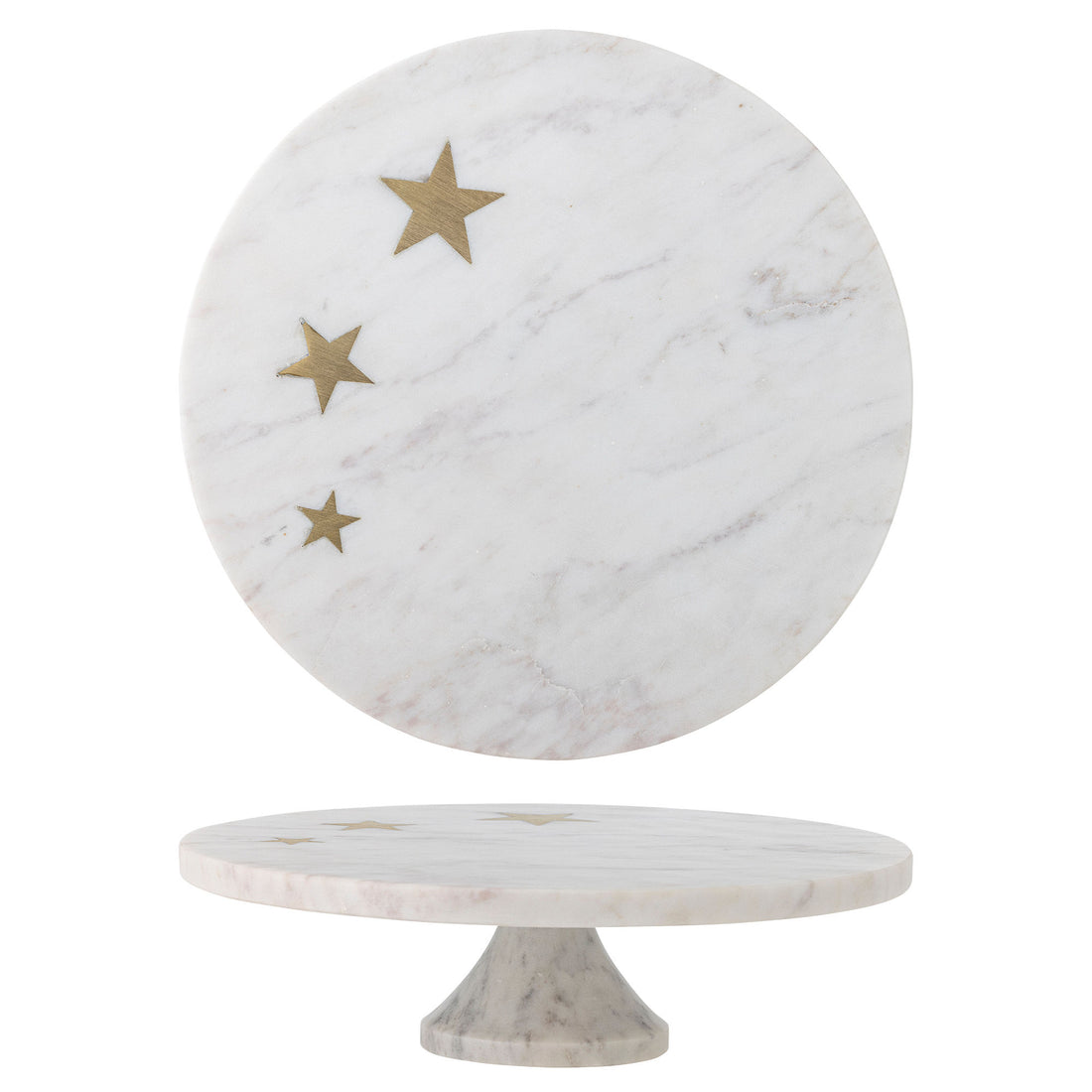 Bloomingville Fenya Star Bolo de bolo, branco, mármore