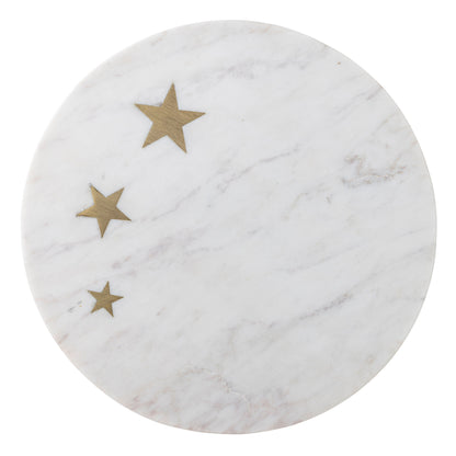 Bloomingville Fenya Star Bolo de bolo, branco, mármore