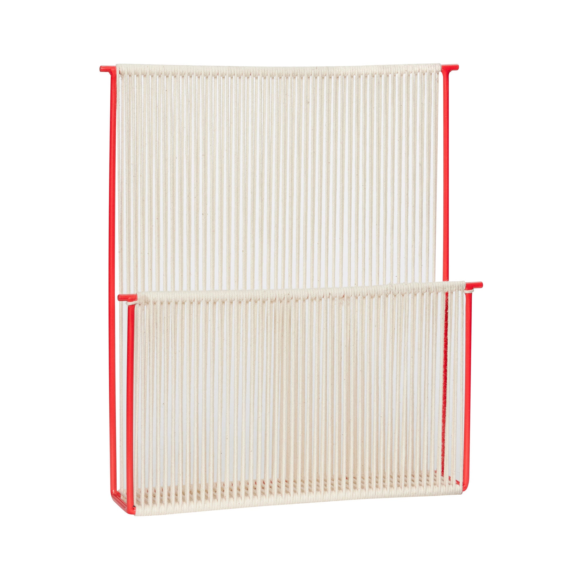 Hübsch String Wall Magazinet Red/White